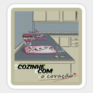 Cook with your heart for cook lovers Sticker